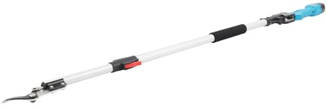 Forbici elettriche da giardino telescopiche da 1,44 – 2 m con 2 batterie al litio da 16,8 V 2 Ah e caricabatterie, potenti, con lame in acciaio SK5, per giardini e frutteti