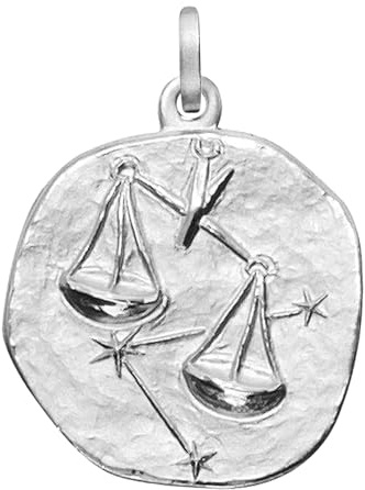 trendor Sternzeichen Waage 925 Silber Anhänger Ø 16 mm 21218-10 | wunderschönes Schmuckstück für Damen und Herren, elegante Geschenkidee