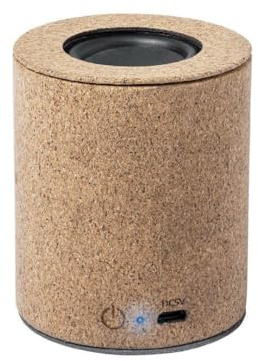 DISCOUNT COVE Altavoz Bluetooth Portátil Corcho Natural 3W – Mini Altavoz Inalámbrico Eco-Friendly | Bluetooth 5.0, Sonido Claro | Regalo Sostenible Hombre Mujer