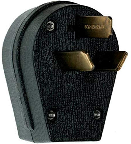 Legrand Pass & Seymour 3861CC6 30 Amp 125/250V 3 Pole 3 Wire Dryer Angle Plug, NEMA 10 30P, Black (1 Count)