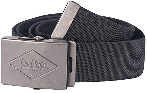 Lee Cooper LCBELT613 Mens Canvas Webbing travail de sécurité Pantalon Ceinture, Noir, Taille Unique