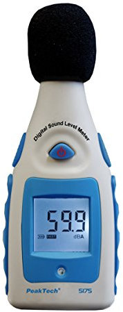 Fonometro digitale PeakTech 30-130 Db in ponderazione A, microfono da 1/2 pollice, classe 2, misurazione del rumore, 1 pezzo, P 5175