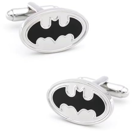 SS Men's Bat-man Black And Cufflinks Silver