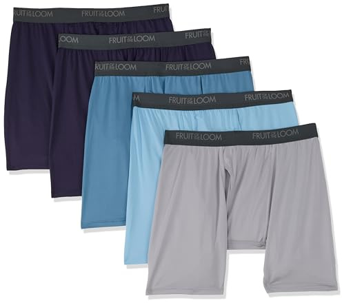 Fruit of the Loom Micro Boxershorts för män, stretch, designade för att röra sig med dig, lätta och fukttransporterande, L