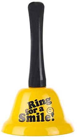 VABNEER Handglocke Glocke Klingel Hand Tischglocke Rezeptionsklingel Tischklingel Anrufsglocke (Gelb)