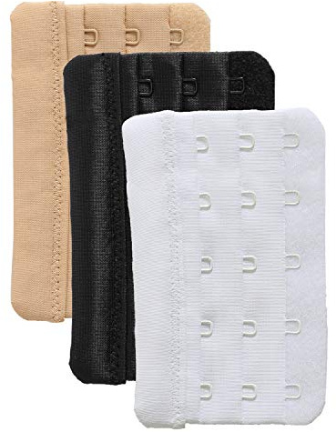 Bra Extender 5 Hooks Women's Bra Strap Extension Pack of 3 Soft Comfortable