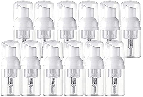 30 ml leere Schaumpumpen-Flasche, transparenter Seifenspender, nachfüllbarer Seifenspender, Flüssigschaumspender für Kosmetikreinigung, 12 Stück