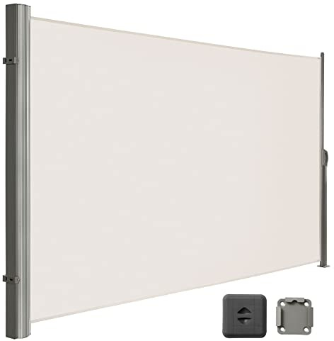 LARMNEE Toldo Lateral EBE204BP02, Toldo Retráctil con Fijación al Suelo, 200 x 400 cm,