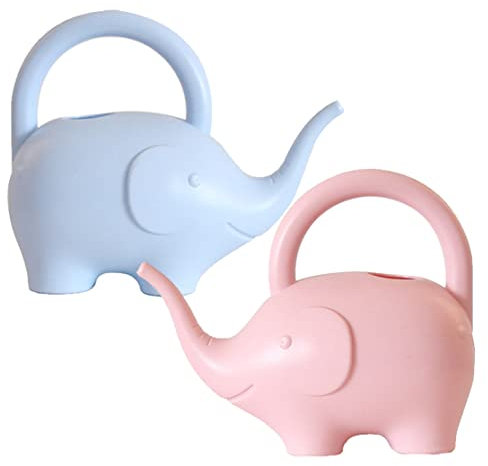 Pflanzen-Gießkanne, Kinder-Gießkannen, niedlicher Elefant, kleine Gießkanne, Gießkessel für Pflanzen im Innen- und Außenbereich, 2 Stück- Gießkanne für Zimmerpflanzen,langer Auslauf,kleine Gießkanne
