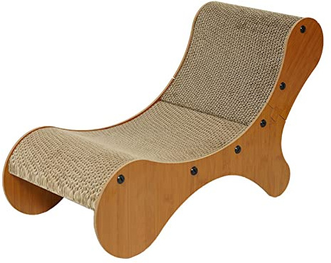 LOVIVER Griffoir à Chats - Chaise Longue et Lit Meuble pour Chat - Coussin pour Chaton Jouant
