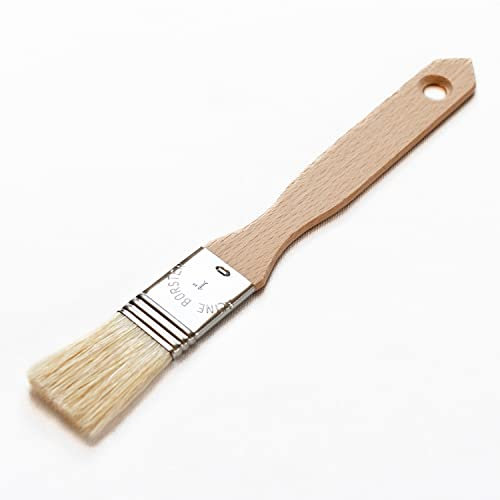 Chinchilla® Pincel para hornear de Navidad de madera de haya, fabricado en Alemania, cepillo doméstico para hornear, cocinar, asar a la parrilla y al aire libre | cerdas naturales flexibles | mango de