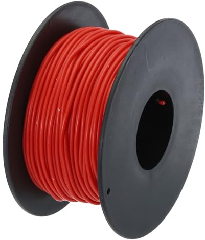 QUARKZMAN 30 Meter 28AWG Kabel Elektrischer Draht 0,08 mm² Rot | Verzinntes Kupferkabel, Stromkabel Hohe Temperatur Leitung Erdkabel Litzenkabel Elektro Klingeldraht, Für Kfz Kabelkanal