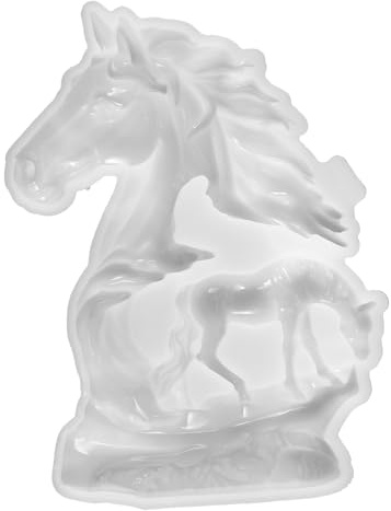 TOPPERFUN 1 PCS Gießform Pferd, Silikonformen für Epoxidharz Tiere, Silikonform Pferd für Keraflott Beton Gips, 3D Silikonform Tiere Gießformen Set für Harz Kunsthandwerk, 8.02 x 5.89 x 0.86