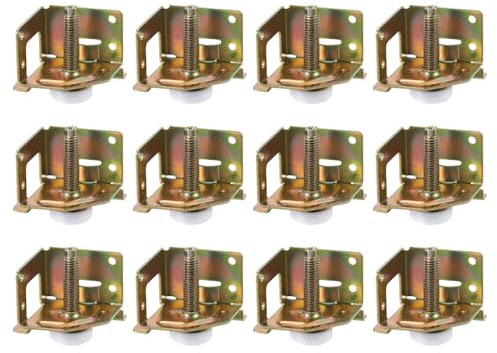 sourcing map Furniture Leveling Feet, 12Pcs - Adjustable Furniture Feet Levelers, 1.1 Adjustable Height Leveler Legs for Cabinet Table Wardrobe Work Bench