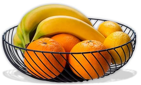 IPEA Cesto Portafrutta da Tavolo in Metallo - Design Moderno ed Elegante - Fruttiere Cestino per Frutta, Agrumi, Noci, Alimenti - Porta Frutta da Centrotavola Aperto - 26 x 8 cm
