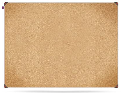 Memobe IDEA Edge - Korktafel - Tafel zum Aufhängen - Tafel für Wohnung, Küche, Büro, Schule - Wandplaner in Aluminium Rahmen - Organisationstafel Wand - 120x90 cm