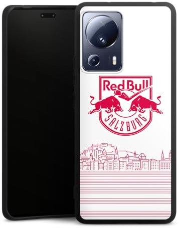 DeinDesign Premium Silikon Hülle kompatibel mit Xiaomi 13 Lite 5G Handyhülle schwarz Case Eishockey Skyline EC Red Bull Salzburg