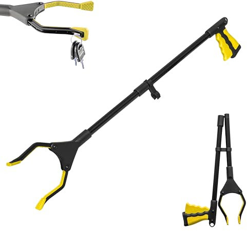 DEWSOY Litter Pickers 32inch, Grabber Stick, Pick up Stick Grabbers for Disabled, Foldable 360 Degree Rotating Head Litter Pickers for Adults, Disability Aids Reacher (Color May Vary)