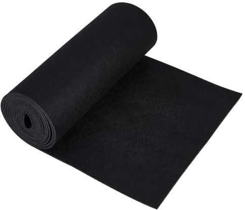 BENECREAT 3mx30cm Black Felt Roll, 3mm dickes Handwerk Filz Stoff weiches Gewebe Blätter für DIY Kunst, Kunsthandwerk, Dekorationen, Patchwork Nähen, Kostüme