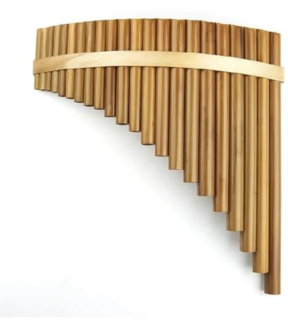 Panflöte aus Bambus Handgemachte Holz Bambus Panflöte 22 Rohre Holzblasinstrumente(Left)