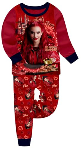 DYWPYCLQ Kids Girls' Pyjama Sets Fashion Boys' Pyjama Sets Girls' Sleepsuits Sleepwear Clothing set T-shirt+pants Red 5-12Years (UK, Age, 11 Years, 12 Years, Regular, Red)