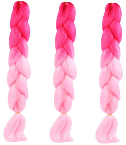 Baluue 3stücke Fake Braid Headwear Gradient Color Braid Headdress Für Und Mädchen Haaraccessoires Pfirsichrot Und Hellrosa Für Alltagslooks Und Besondere Anlässe