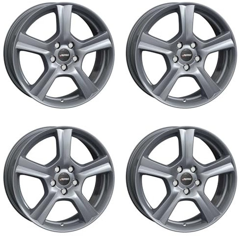 4x AUTEC Felgen Alufelgen IONIK 7.5x18 ET29 5x112 Mystik Silber kompatibel mit Skoda Superb Kodiaq