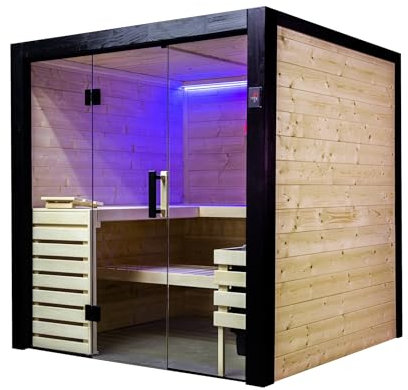 Harvia Family Large Saunakabine Massivholzsauna aus Fichte 196x189x204 cm