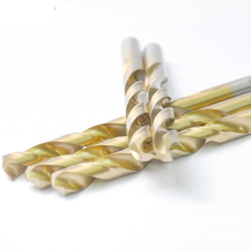 Juego de brocas de titanio M2 de 5/10 piezas, juego de brocas HSS DIN338 de 1,0-13 mm, for taladrar en metal, aluminio, cobre y aleación de zinc(4mm 10pc)