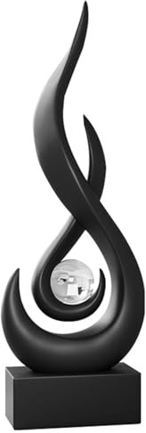 Decoración Sala Estar, Comedor, Arte Sala Estar Estante Decoración Moderna Escultura Llama Decoraciones para Sala Estar 10,7X5X30cm para Comedor Oficina Mesa Café Estantería Decoración Negro