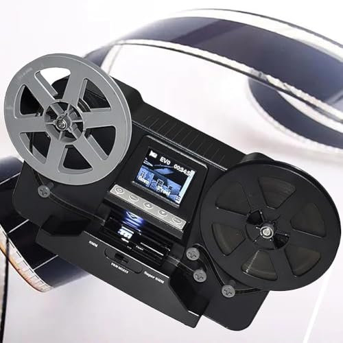 MegLob Old School Film Scanner, Digital Negatives Film And Digitizer with Display Screen, Converts 8Mm & Super 8 Films To JPEG Images, Nostalgic Slide Scanner, Film Negative Scanner Slide Viewer