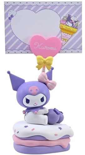 Yume Sanrio Kuromi Party Time Memo Stand - Gothic Kawaii Kuchen Design mit Clip | Sanrio Zubehör & Hello Kitty Geschenke für Mädchen