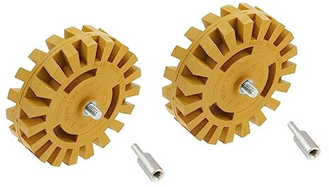 Tofficu 2sets Grinding Rubber Wheel Glue Remover Solvent for Cars Decal Remover Auxiliary Tool Glue Removing Wheel