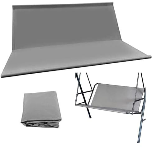 Funda de Asiento de JardIn para Columpio de JardIn, Tejido Oxford 600D Impermeable, Resistente, Resistente a Desgarros, Funda Protectora para Muebles de Jardín(Gray,62*20*20in/158*52*52cm)