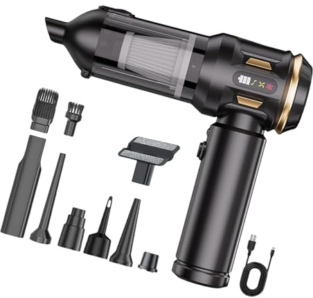 UncleS Aspirateur Léger 18000Pa Forte Aspiration Dépoussiérage Efficace Auto Maison USB C Aspirateur À Main Rechargeable