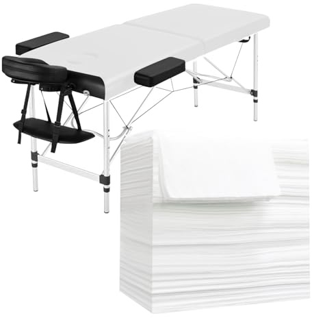Mixyvic 100 Stück Einweg Massageliegen Auflage Einweg Bettlaken | Hautfreundliche Einweg Massagetisch Bettlaken Vliesstoff Massageliegen Auflagen für Spa Tattoo Salon 80 x 180cm