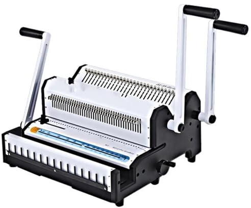 Drahtbindegerät Eisenringbindungsmaschine Vollmesser Doppelspuppe Hanging Schreibtisch Kalender Handbuch Punch Machine Buchbindungsmaschine Bindegeräte