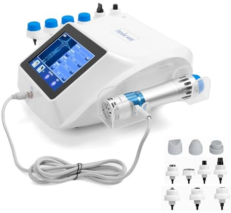 Dispositivo de Terapia de Ondas de Choque, Máquina Profesional Ondas de Choque, Fisioterapia Masajeador Ondas de Choque para Disfuncion erectil, Fascitis plantar, Celulitis, Calcificación