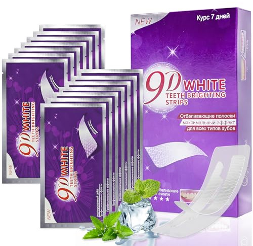 28 Pièces Bandes De Blanchiment Dentaire, Blanchiment Dentaire, Bande De Kits, Effet à Domicile, Blanchissantes Doux Des Dents, RéDuire Les Taches Profondes Café/Vin/Soda