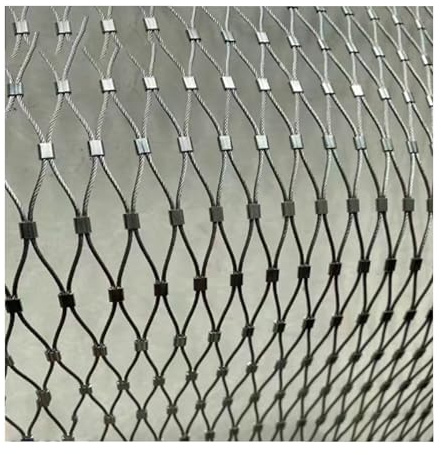 Anti-Theft Stainless Steel Wire Rope Mesh - Flexible Security Cable Netting for Garden Farm & Pasture Woven Fence (9m x 1.5m / 29.5ft x 4.9ft)