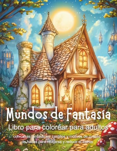 Mundos de Fantasía - Libro para colorear para adultos con casas fantásticas, castillos y motivos de cuento de hadas para relajarse y reducir el estrés
