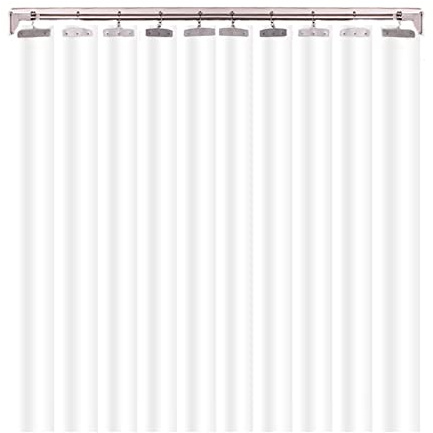 Clear PVC Strip Curtain for Sliding Doors, Foldable Plastic Door Curtain for Freezer & Warehouse - 1.2x2.3m Transparent Barrier for Insect & Dust Control