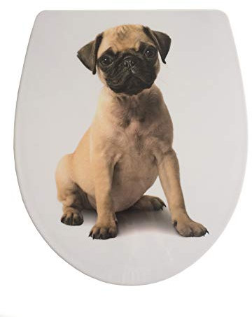 ADOB, Design WC Sitz Klobrille Klodeckel Mops Absenkautomatik, abnehmbar zur Reinigung, 60875