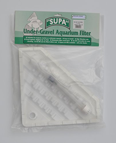 Supa Medium Corner/Pentagonal Under-Gravel Aquarium Filter, Suitable For Tropical, Marine or Cold Water Aquariums/Fish Tanks, Made In The UK