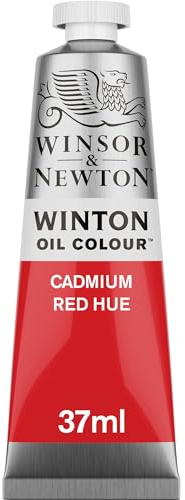 Winsor & Newton 1414095 Winton, feine hochwertige Ölfarbe - 37ml Tube mit gleichmäßiger Konsistenz, Lichtbeständig, hohe Deckkraft, Reich an Farbpigmenten - Kadmium Rot Farbton