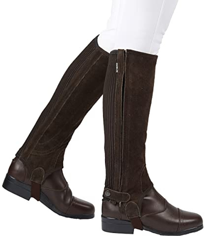Dublin Suede Half Chaps II, Brown, Adults Extra Large