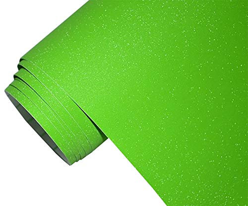 Neoxxim 8,5€/m2 Premium - Auto Folie - Glitzer GRÜN RAU MATT 900 x 150 cm - Lackfolie Möbelfolie