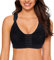 YIANNA Women Post Surgery Front Fastening Sports Bra Yoga Racerback Bras Black Post op Bra, 128 Size M