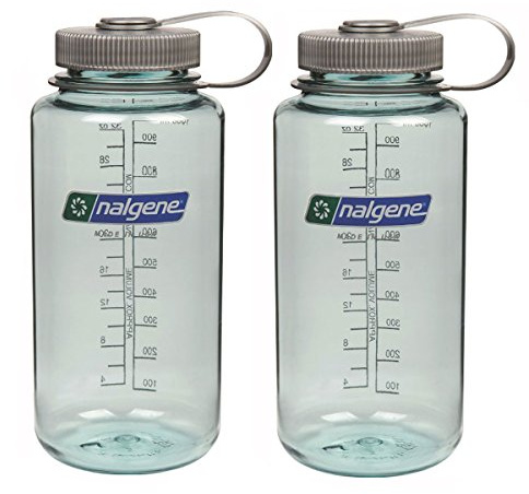 Nalgene Tritan Trinkflasche mit breiter Öffnung, BPA-frei, Seafoam, Set of 2, 32 oz
