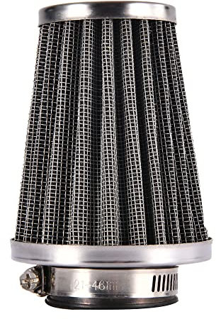 GOOFIT Filtro de Aire Conico Moto 35mm Vertical Universal Pit Bike reemplazo para 47cc 49cc 50cc 70cc 90cc 110cc 125cc Motocross Ciclomotor Pocket Bike Scooter Quad Negro